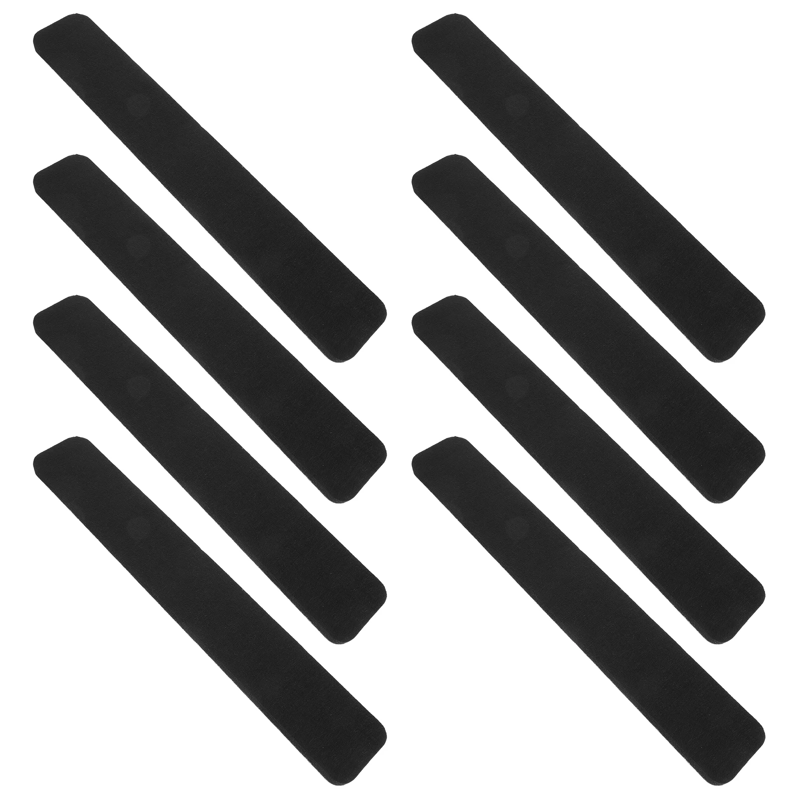

8pcs Felt Bulletin Board Strips Self Adhesive Wall Sticker Black Announcement Memo Pin Boards Office Classroom Decor