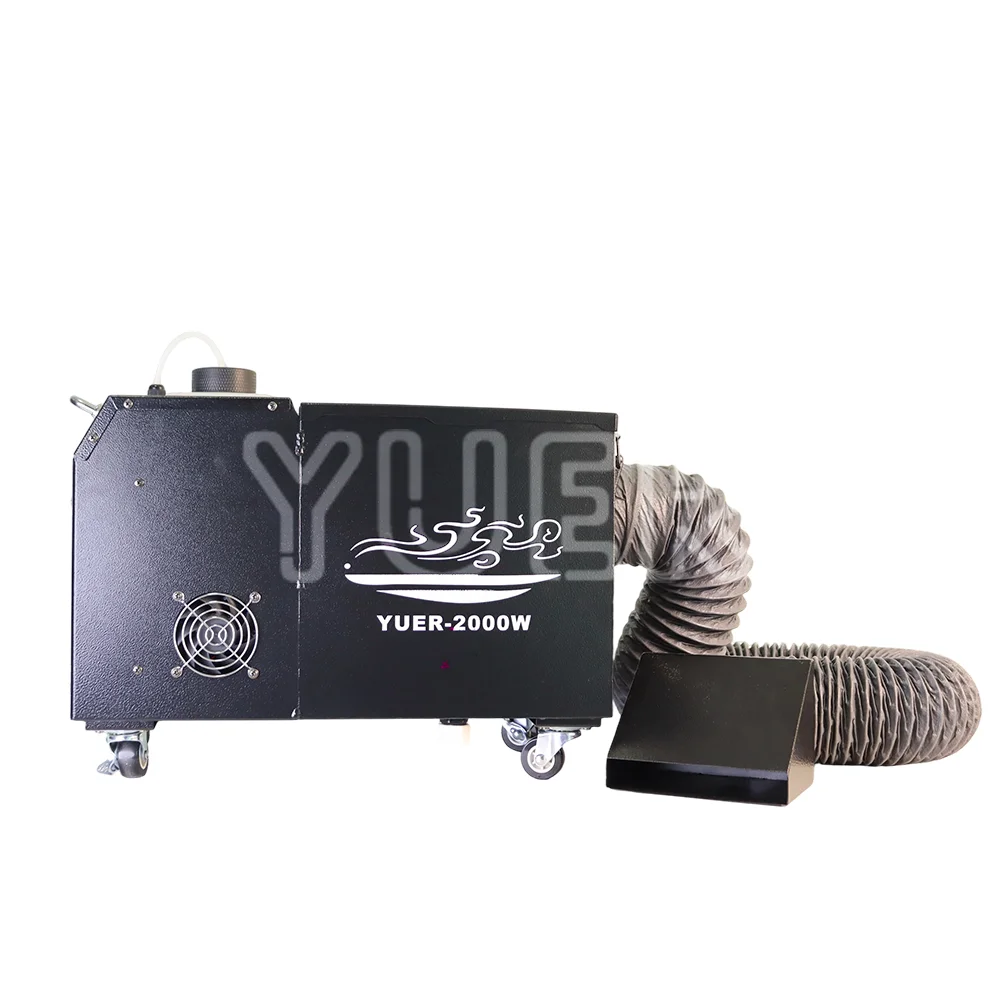 YUER 2000W Single Head Water Mist Machine Stage Smoke Fog Machine Equipment Remote Control DMX512 For DJ Disco Wedding Club Stag