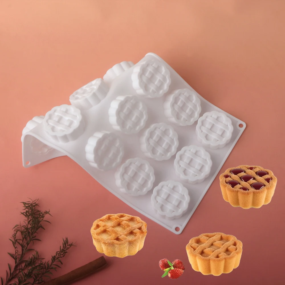 15-خلية دائرية تورتة قالب الكعكة الغذاء الصف سيليكون قالب الكعكة قالب الشوكولاته قالب البسكويت أدوات المطبخ الحلوى الخبز