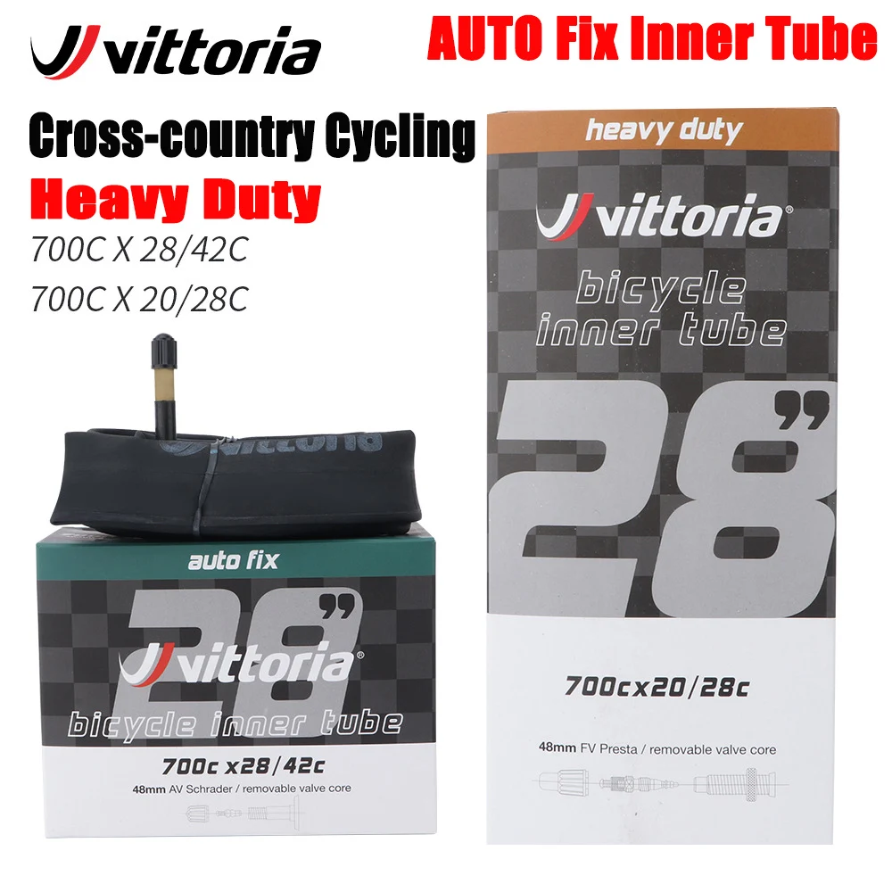 Cross-country Road 700c Auto-repair Heavy-duty Inner Tube Vittoria Butyl Rubber Inner Tube 700x20/28  700x28/42