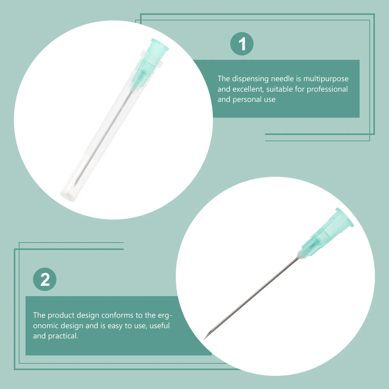 

100Pcs Needle Tip Protectors Metal Dispensing Needles Ergonomic Liquid Dispensing 22G 1 Inch Laboratory Accessories