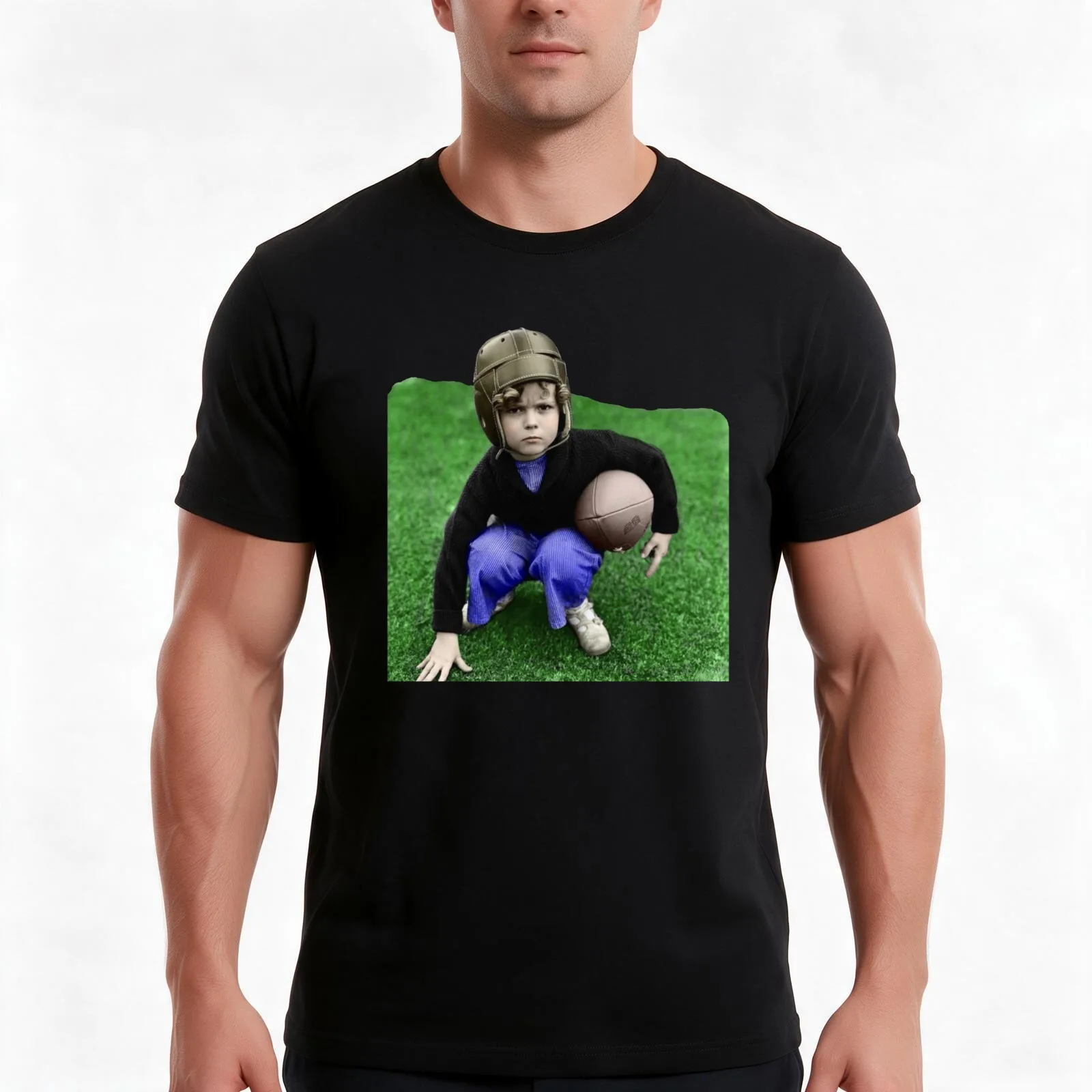 Shirley Temple Football T-Shirt Summer Casual Cotton Tee Oversized Streetwear Tops Vintage Graphic Print Unisex Men Women