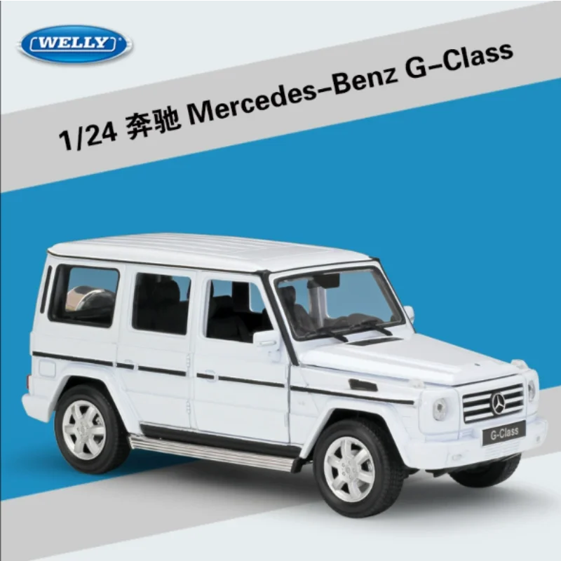Modèle de voiture en alliage moulé sous pression, WELLY, échelle 1:24, Benz classe G SUV, jouet de collection, cadeau, affichage Souvenir, ornement