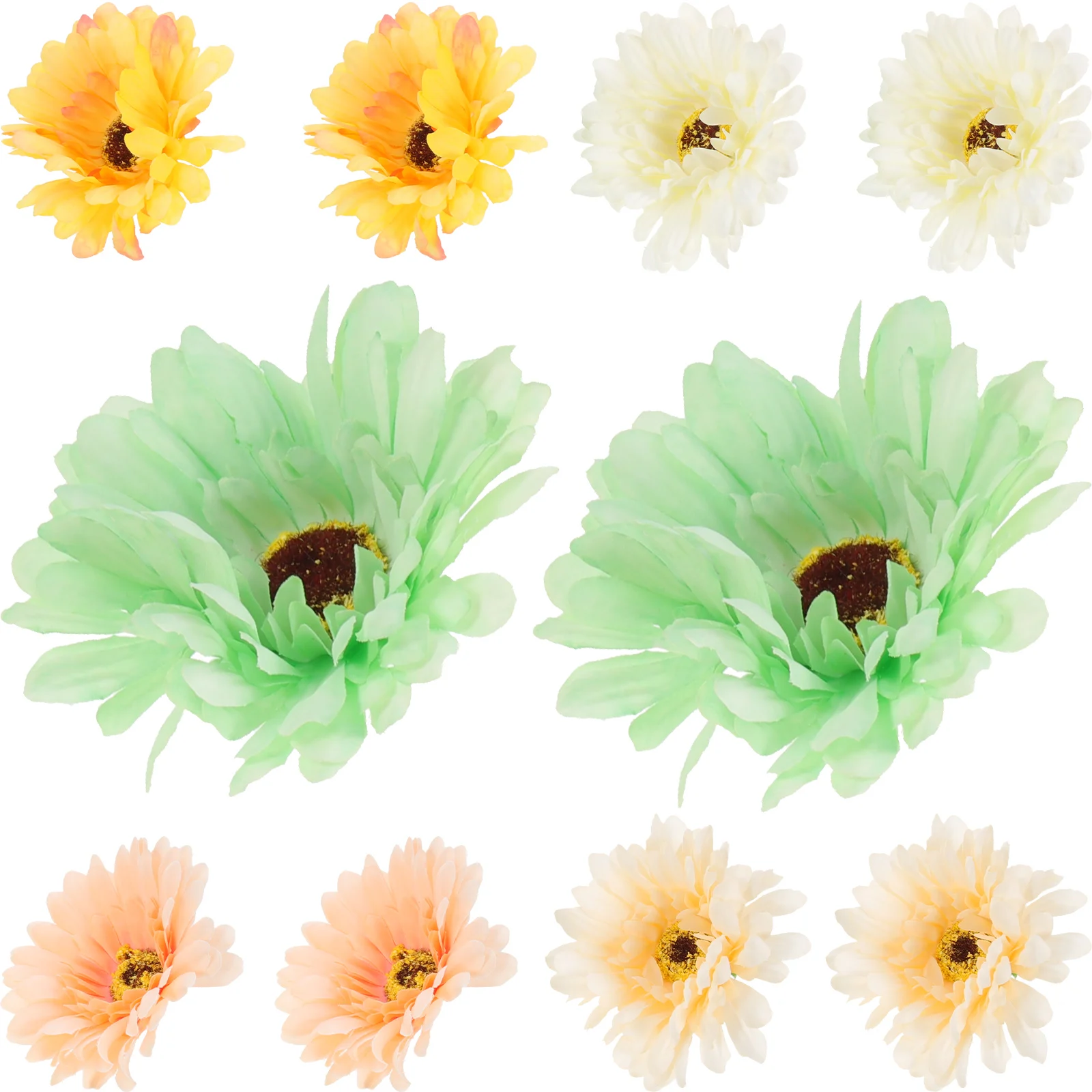 

10pcs Artificial Lifelike Flower Heads Flower Heads Silk Fake Flowers Lifelike Diy Wedding Party Craftsdecoration Reusable