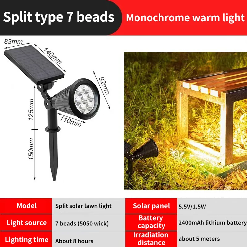 الأضواء الشمسية LED أضواء الحديقة في الهواء الطلق المكونات للماء في الأضواء الشمسية لتزيين المناظر الطبيعية في الفناء #4