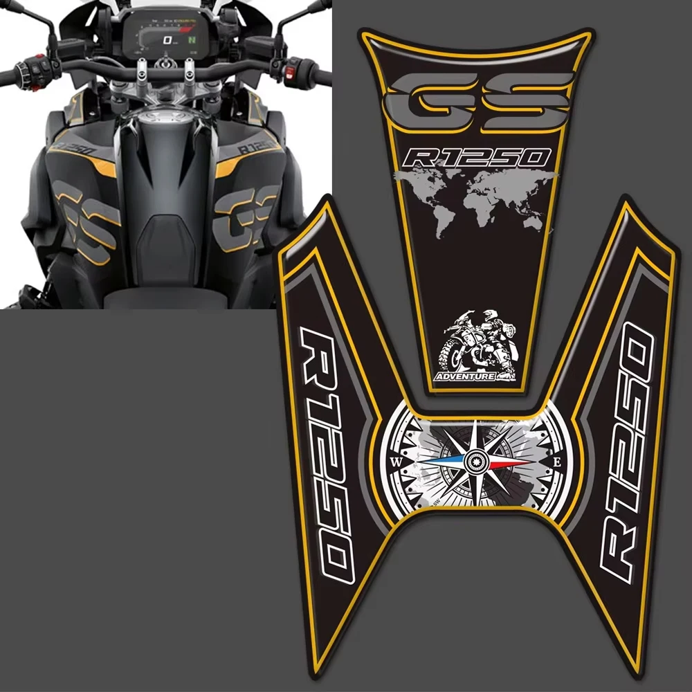 For BMW R1250GS R1250 R 1250 GS LC HP Adventure Rally Motorcycle Tank Pad Extension Extender Fairing Fender Protector Stickers