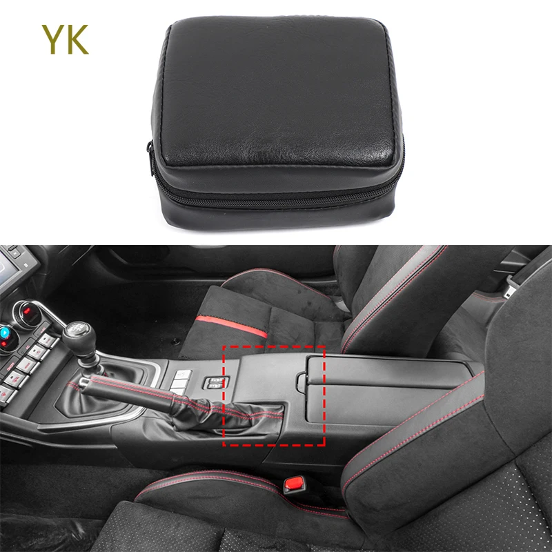 Leather Black Car Armrest Box Increase Pad For Subaru BRZ Toyota GR86 2022-2025 Interior Car Accessories