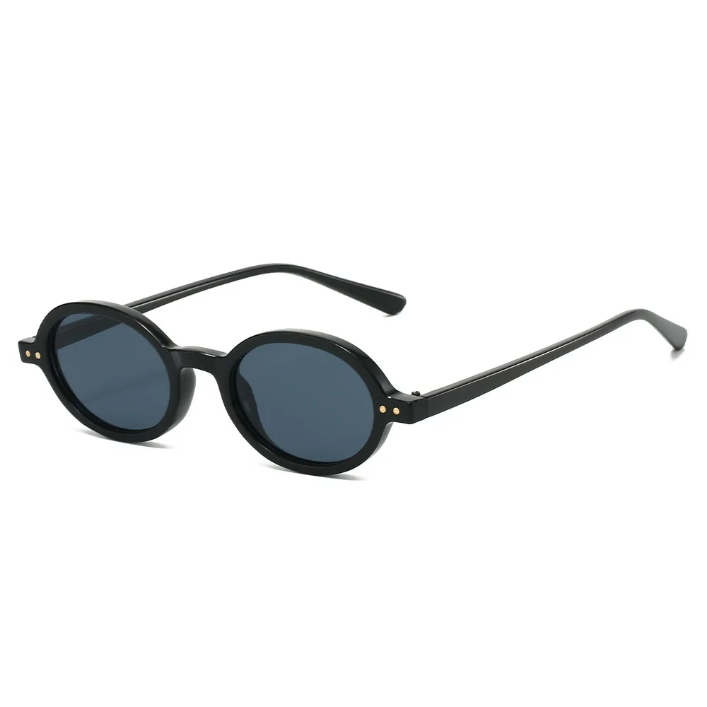 2026 Retro-Brille mit kleinem runden Rahmen |   Doppelter goldener Nietenakzent |   Hochwertige Styling-Sonnenbrille