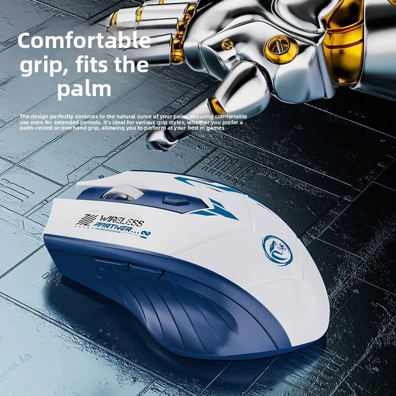Wrangler Wireless Mouse - Mecha-Style RGB Backlit, Bluetooth, Quiet, for Gaming/E-Sports & Office, PUBG Read