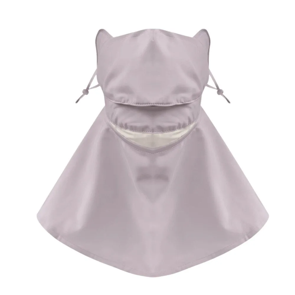 

Ice Silk Sunscreen Mask with Shawl Thin Elastic Face Sun Protection Neck Protection Lightweight Breathable Sunshade Mask School