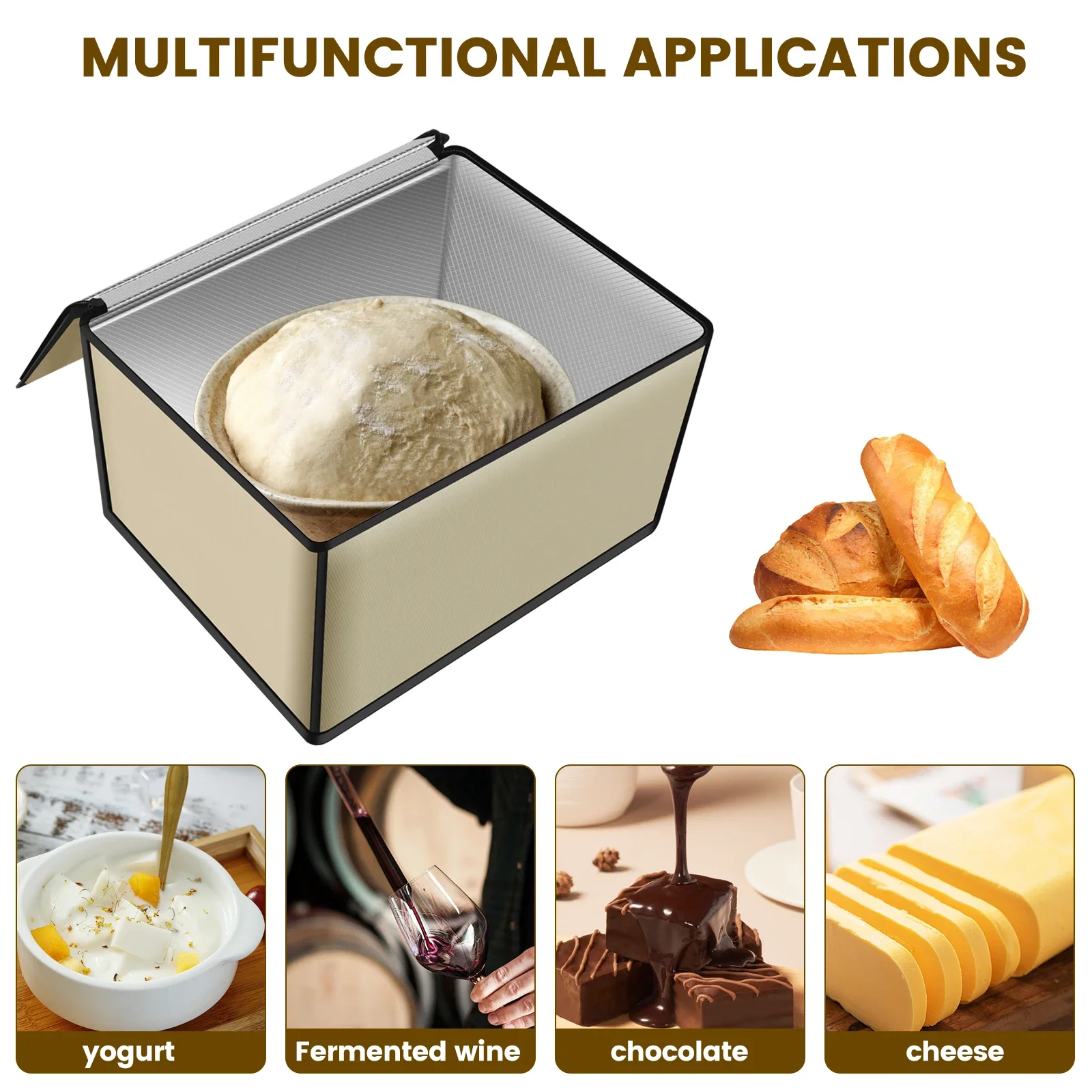 

Тестопроектор с нагревателем, контроль температуры, коробка для защиты теста для хлеба, проектор для теста, складная коробка для защиты теста