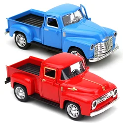 Modelo de carro pickup clássico para crianças, 1:32 simulação de ligas, veículo puxador, brinquedo para meninos, coleção