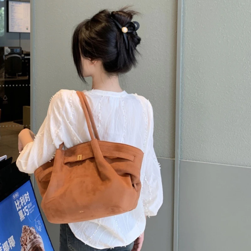2025 JWPEI Dumpling Bag Size Suede Soft Bag Fashion Tote Shoulder Underarm Tote Hundred