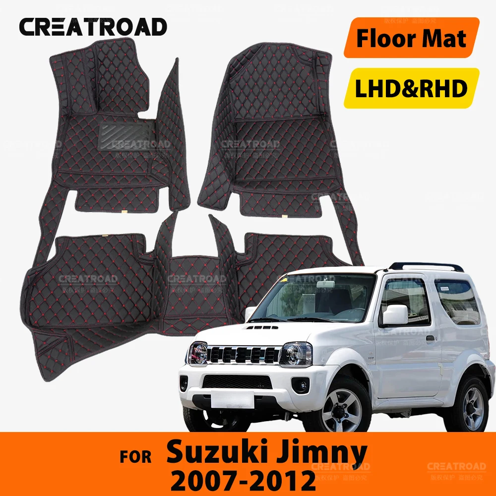 

Автомобильные коврики для Suzuki Jimny 2007-2012 2013 2014 2015 2016 2017, пользовательские автомобильные подушечки для ног, ковер, аксессуары для интерьера