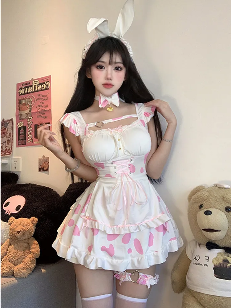 Bonito meninas cosplay uniforme role play traje de empregada quente babydoll roupa interior pornô lingerie conjunto moda feminina vestido sexo saia curta