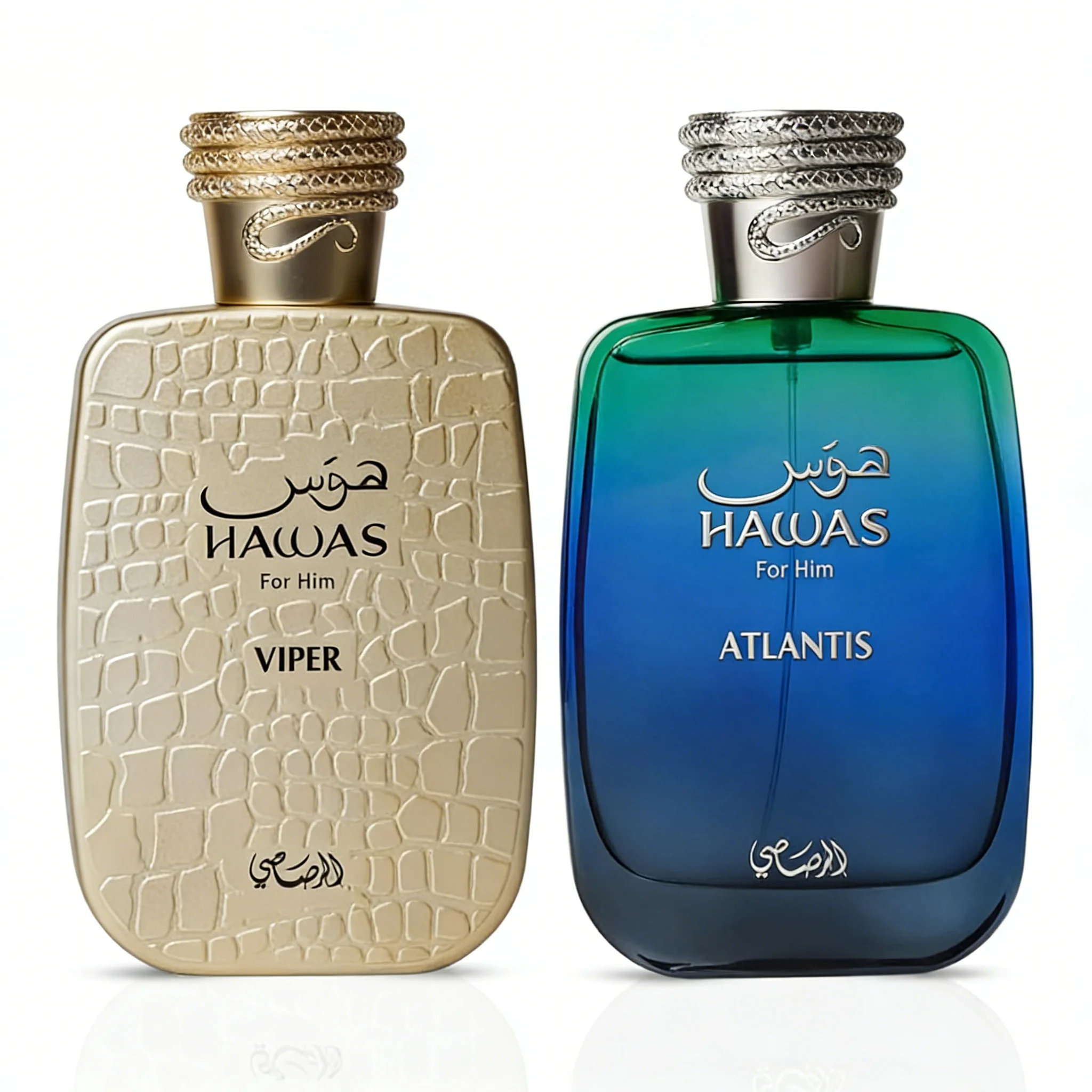 

Hawas Atlantis & Viper Eau De Parfum Set for Men 100ml Fresh Modern & Oriental Rich Scents Dual Fragrance Spray