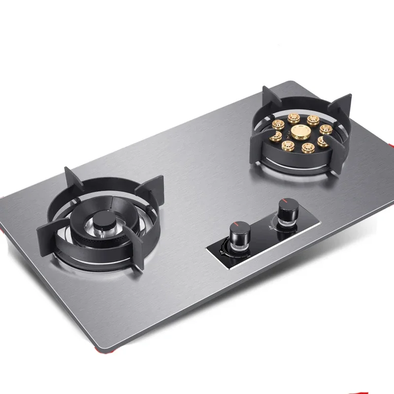 2025 419D 7.0KW Stainless Steel Double-head Fierce Stove /Household  Embedded Dual-Purpose Natural Liquefied Gas Stove