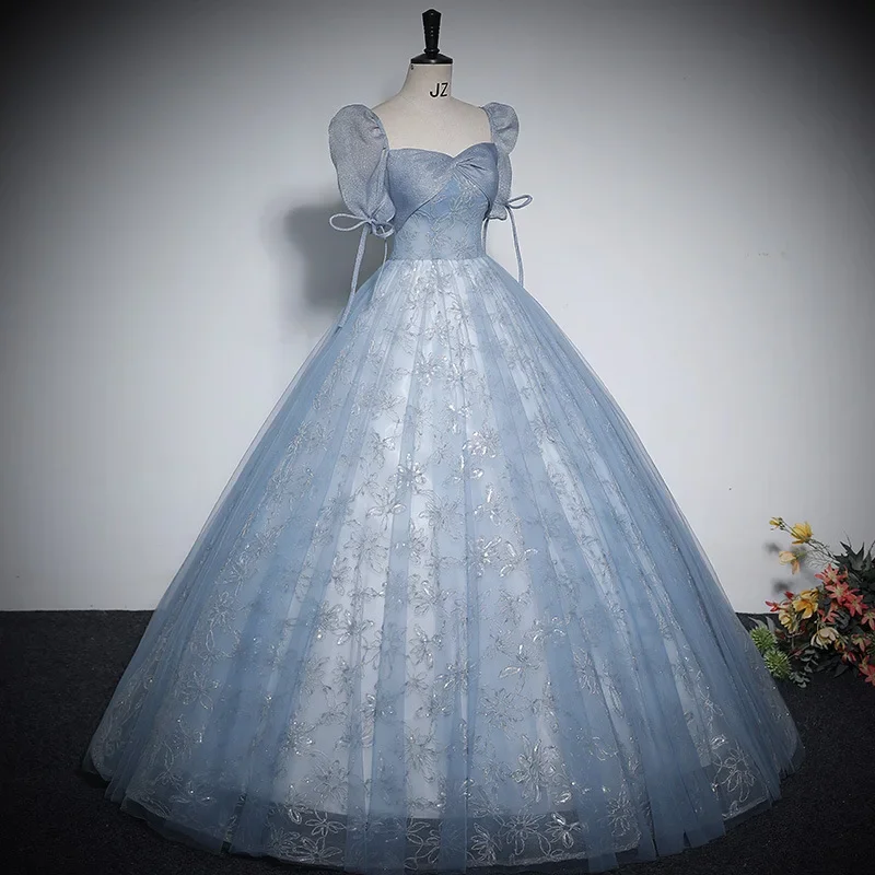 Evening Dress New Summer Stage Piano Performance Solo Student Vocal Art Exam Annual Meeting Host Dress Mesh Banquet 2025