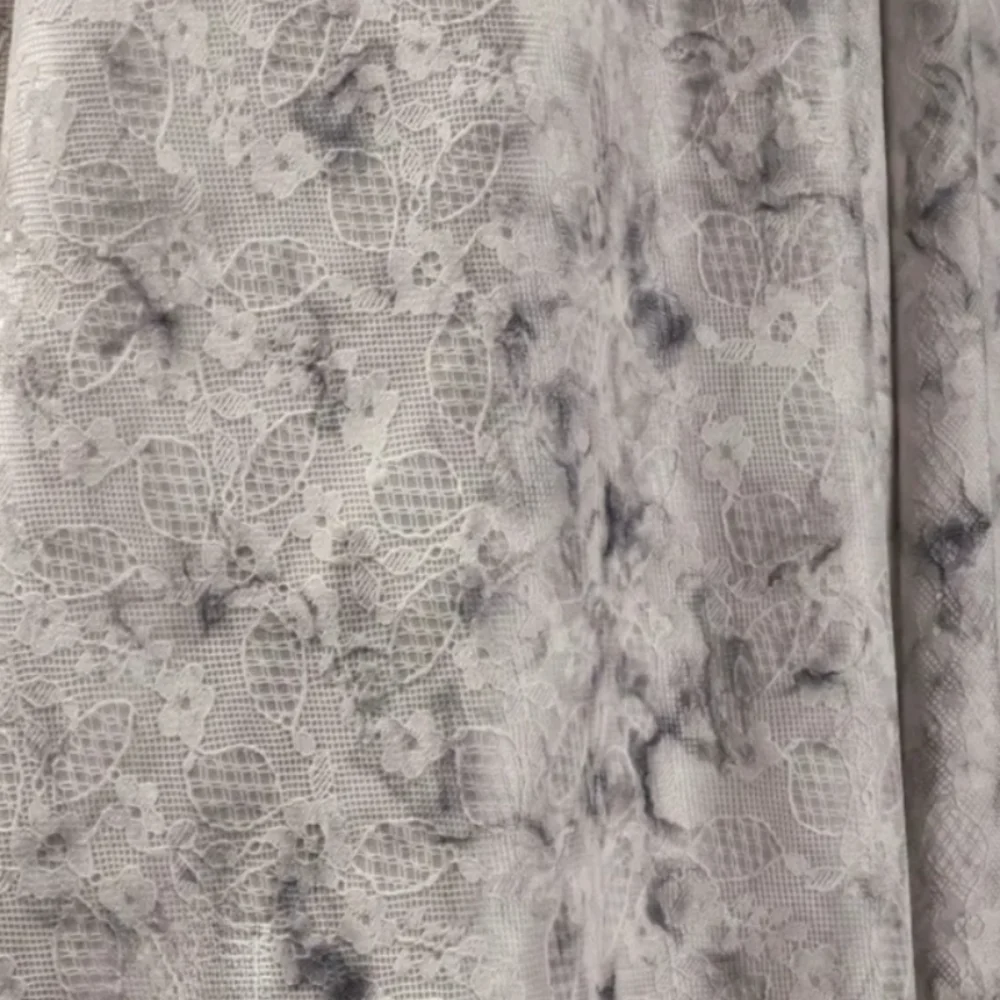 

White Lace Tie Dye Knitted Jacquard Fabric Double Layered Soft Mesh Retro Jumpsuit Group Clothing Designer Fabrics Cloth
