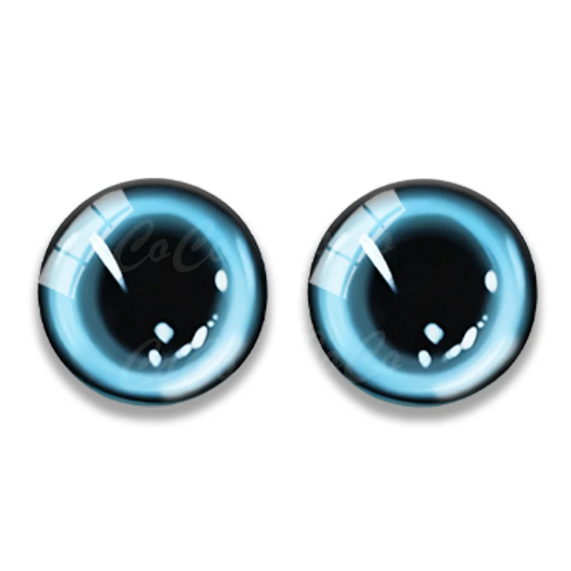 12pcs Glass Eyes Cabochons Round 8-25mm Round Dome Dragon Eye Dragon Cat Eye Toys DIY Jewelry Accessory MIX Pupil Eye Cameo