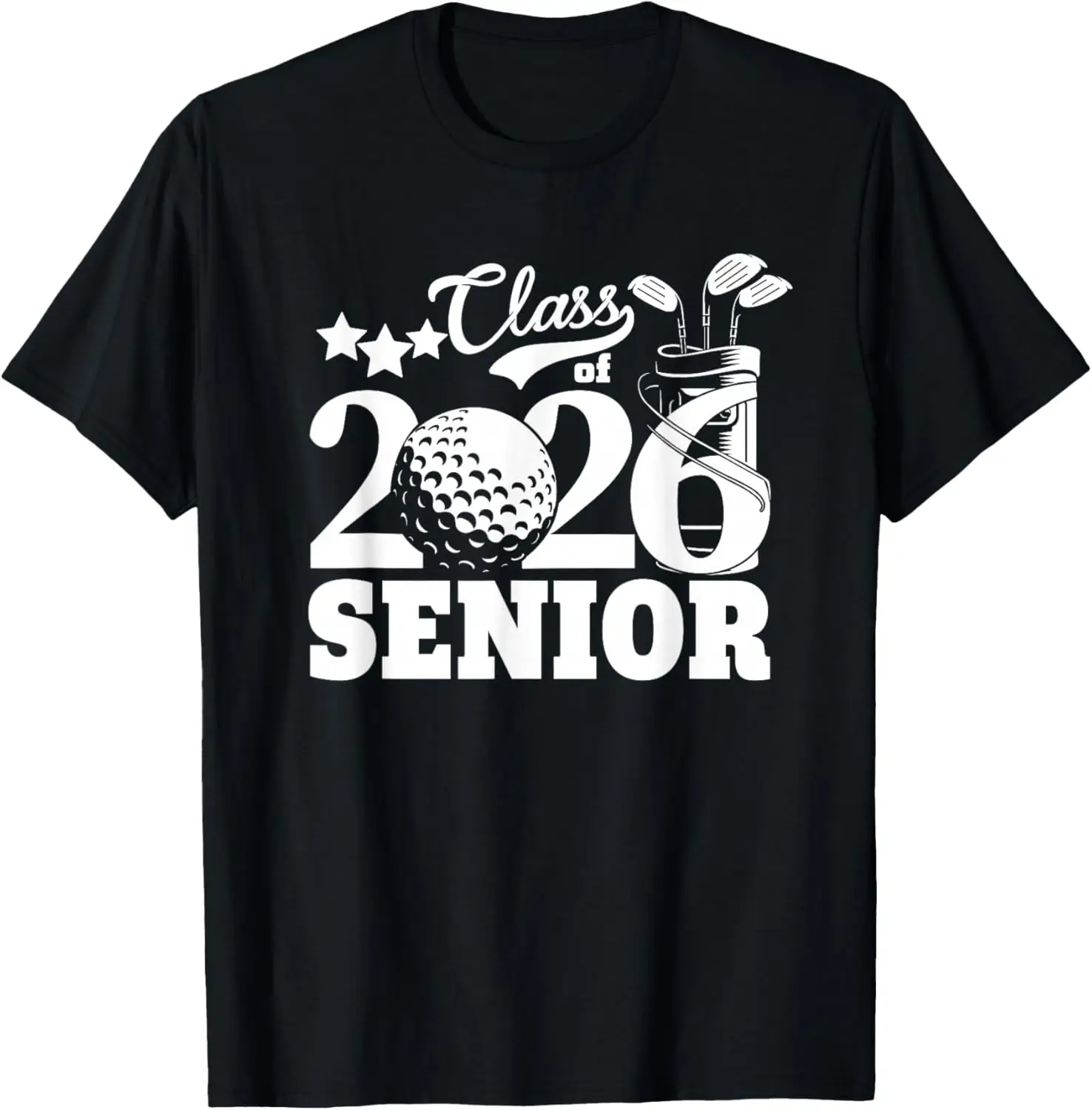 Class of 2026 Graduation Senior Golfer Golf Player Grad 2026 T-Shirt Print on Demand Short Sleeve Tee Camiseta Hombre