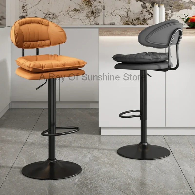 

Design Salon Bar Stools Nordic Manicure Make Up High Rotating Luxury Chair Modern Reception Counter Taburete Alto Bar Furniture