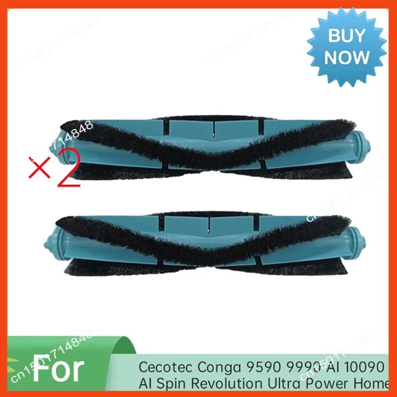BISM 2 Pcs Main Brush For Cecotec Conga 9590 9990 AI 10090 AI Spin Revolution Ultra Power Home Sweeping Machine Accessories