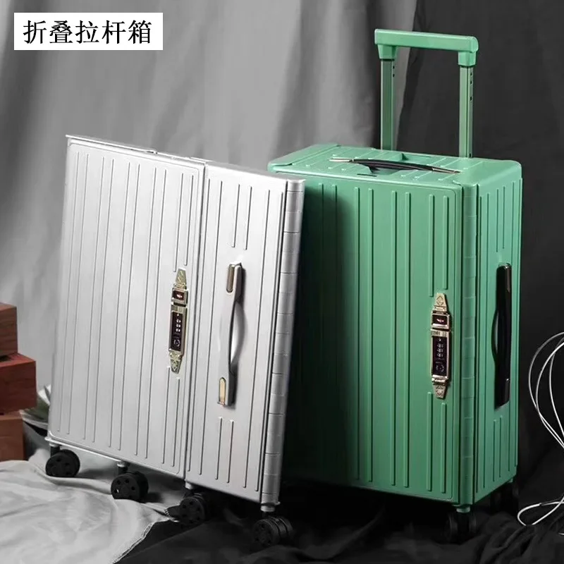 Fashion Foldable Trolley Box Travel Suitcase Large Capacity Rolling Luggage 20 Inch Computer Box Mini Boarding Case Password