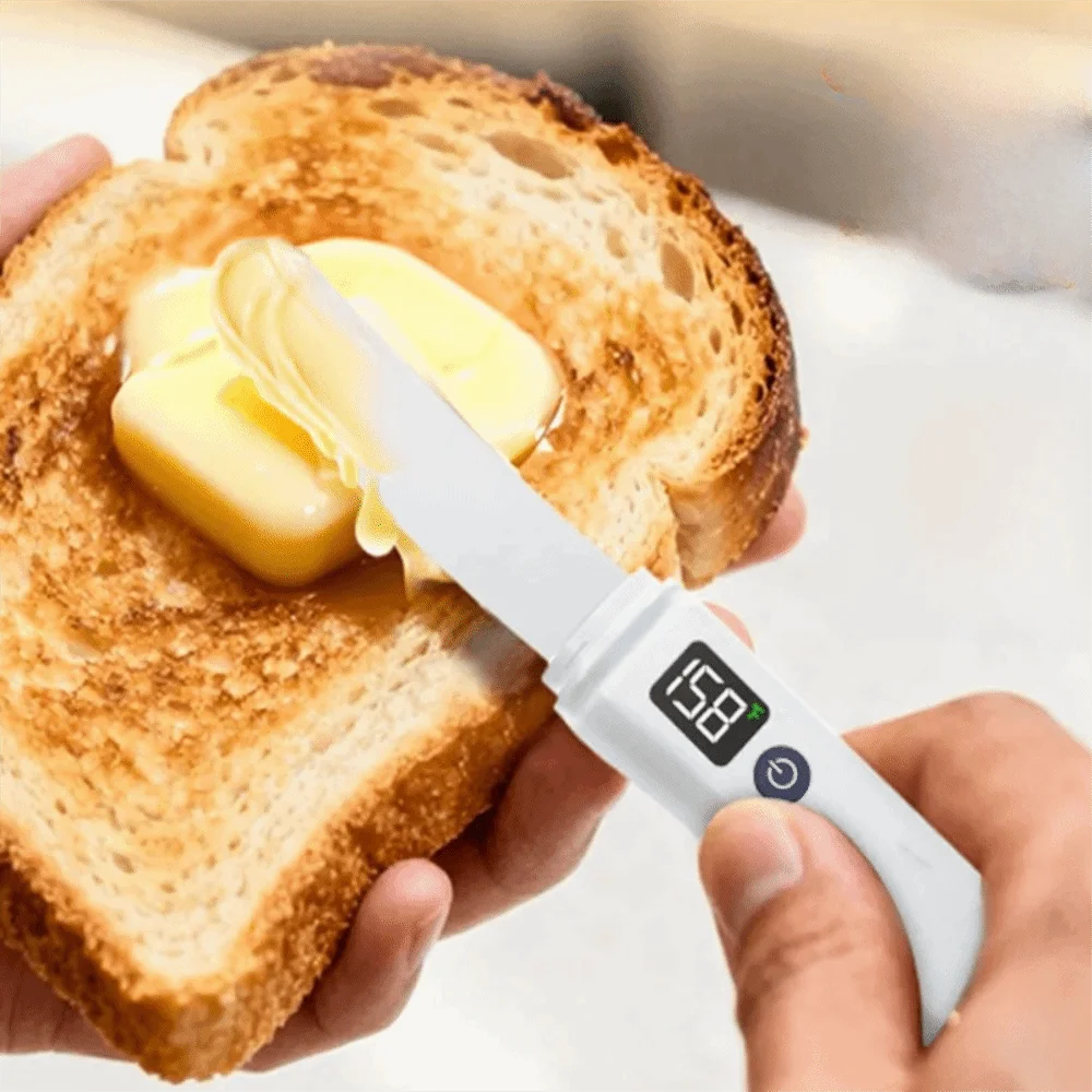 

Rechargeable Heating Butter Spatula Washable Waterproof Butter Spreader Scald-proof Melt Quickly Cold Butter Cutter Toast