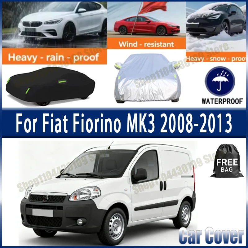 

Чехол для автомобиля Fiat Fiorino MK3 2008-2013 2012, водонепроницаемый, с защитой от ультрафиолета, всепогодный, пыле- и снегозащитный, от дождя, из полиэстера 190T