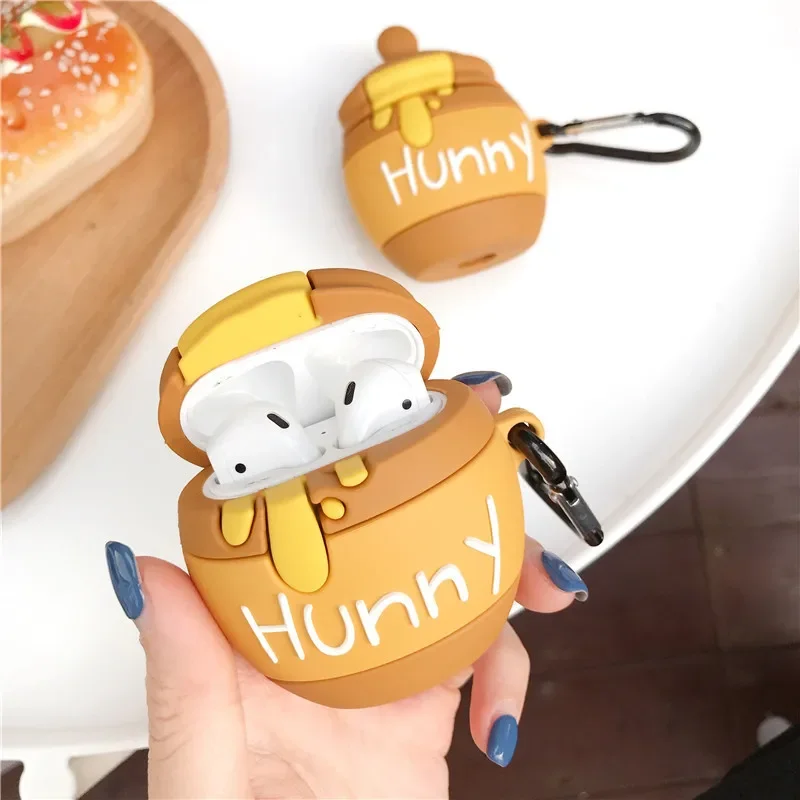 

Cartoon Honey Jar Case for AirPods Pro Airpod Pro 1 2 Bluetooth Earbuds Charging Box Protective Earphone Case Cover