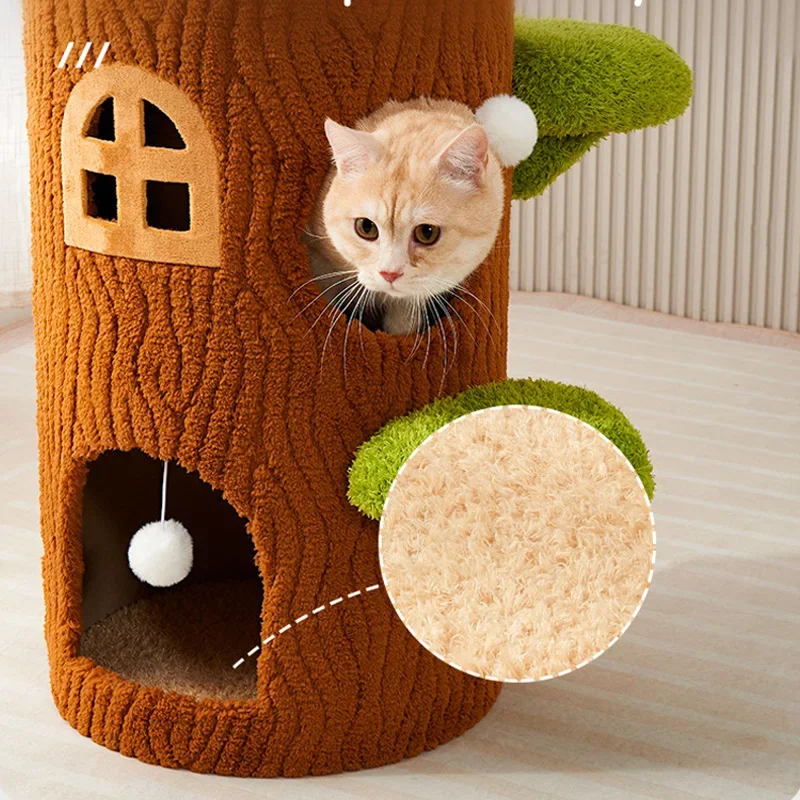 Cozy Large Multi-Level Cat Tree Tower Sisal Scratching Posts Felt Bed Cat Climbing Frame Furniture Toy for Your Feline Friend