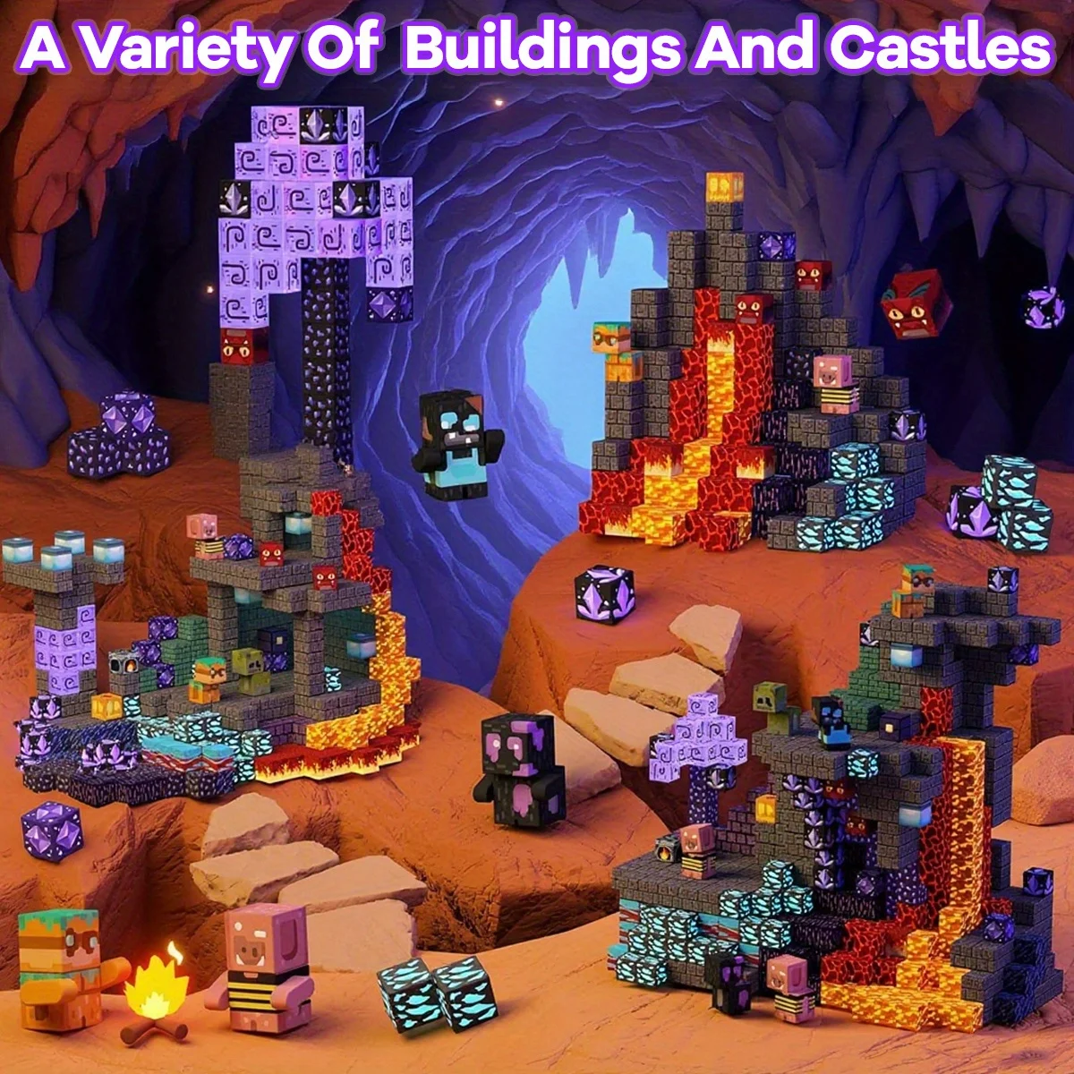 Magnetic Building Blocks Mine World Magnetic Cave World Brick Cube Toys Set STEM Sensory 2025 Best Gift for Boy Girl Children