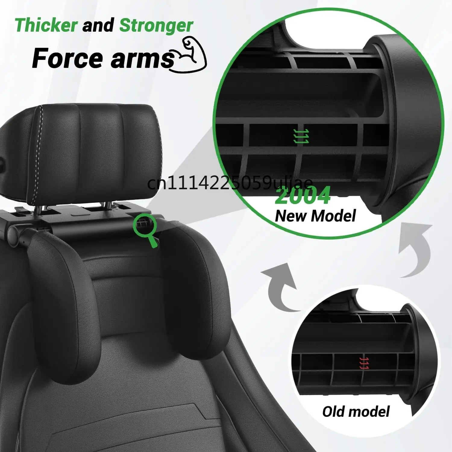 Car Headrest Pillow,Thickened Memory Foam Road Pal Headrest,Neck Support Pillow,180° Adjustable Car Headrest,Travel Car Sleeping - view 4
