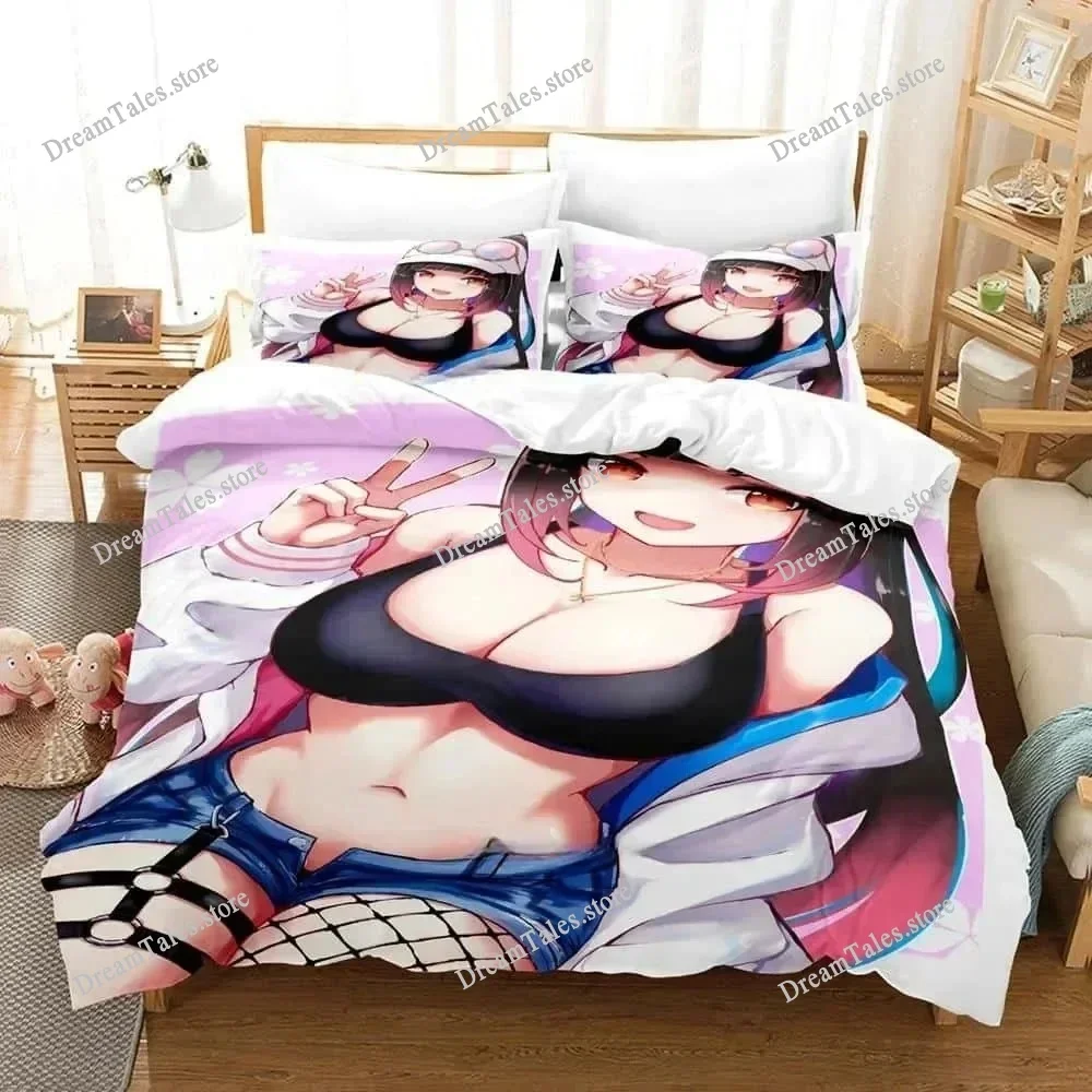 Hana Yomeguri Bedding Set Single Twin Full Queen King Size Bed Set Adult Kid Bedroom Duvet Cover Sets Kawaii Anime Bed Sheet Set