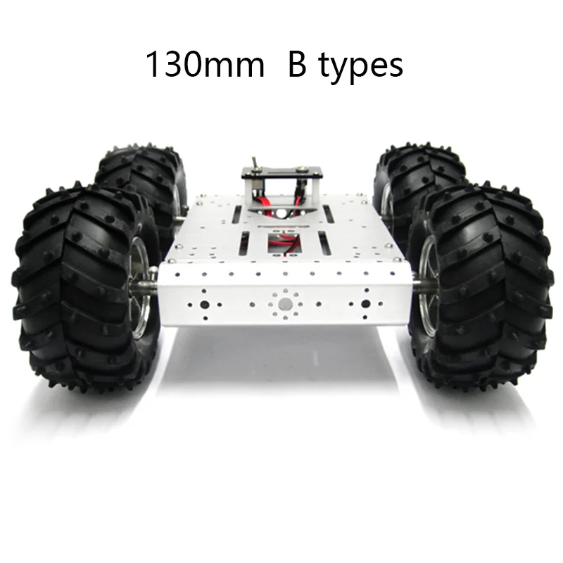 4WD RC سيارة هيكل السيارة المعدنية مع 130 مللي متر الدفة عجلة موتور تيار مباشر على الطرق الوعرة خزان مشروع سيارة روبوت لاردوينو للبرمجة لتقوم بها بنفسك عدة
