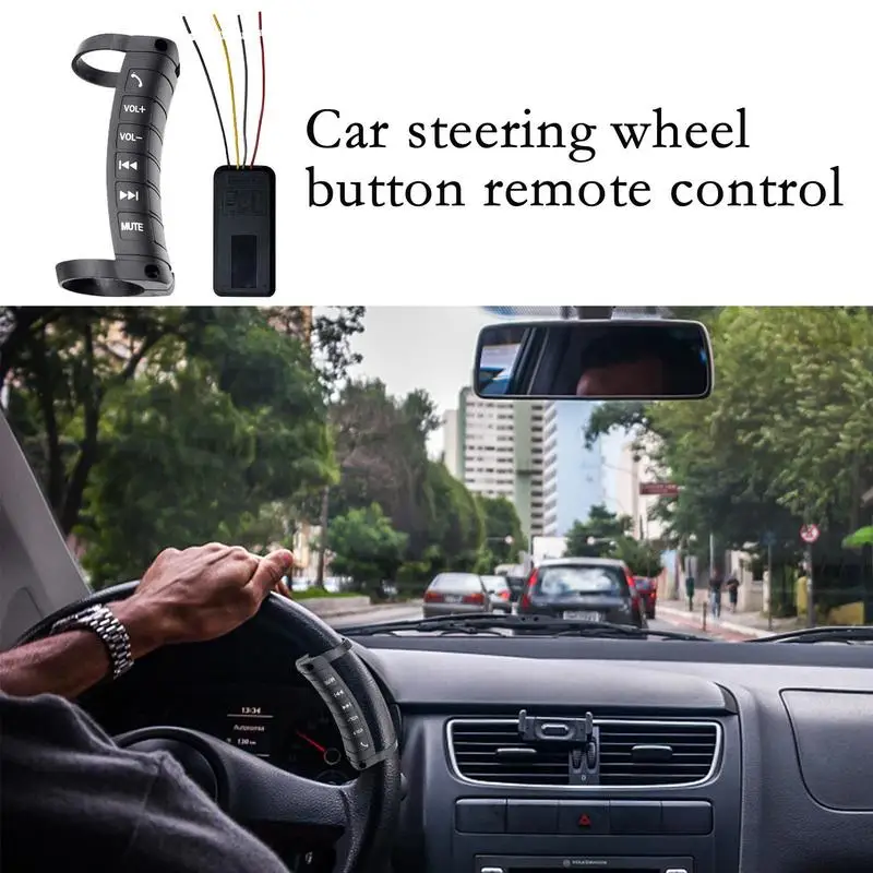 For  Sedan Car Steering Wheel Remote Control Wireless Button Remote For Automotive Compact Navigation Controller For Automotive