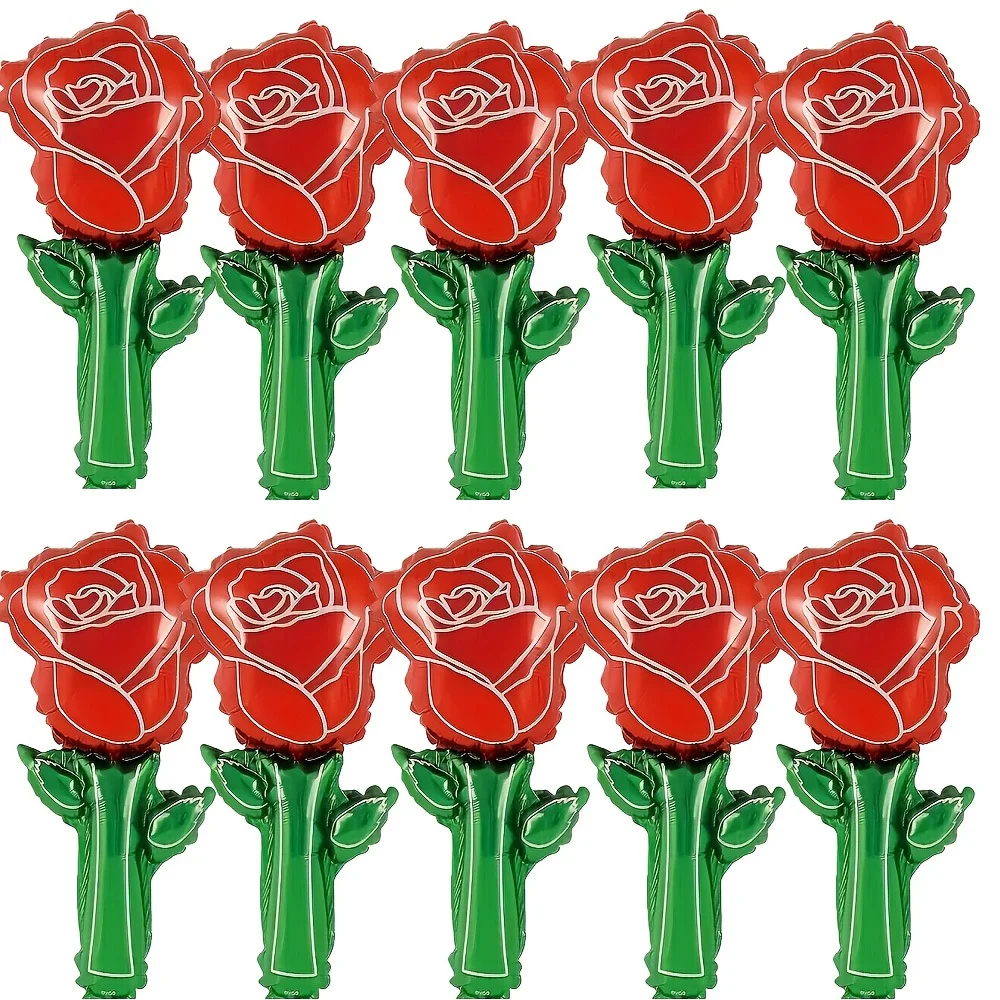 10Pcs Red Rose Ball…