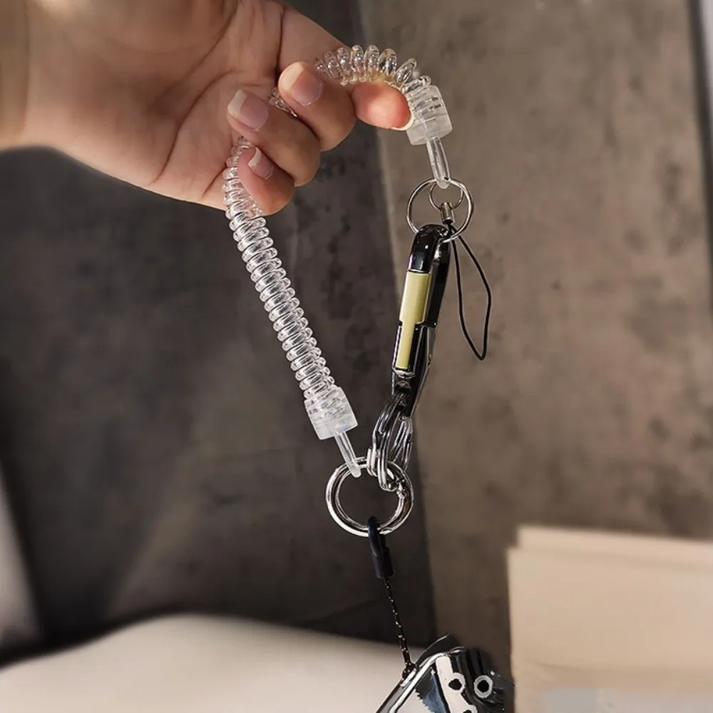 

Anti-Lost Rope Phone Telescopic Lanyard Spring Metal Buckle Mobile Phone Spring Strap Universal Pendant Phone Safety Tether