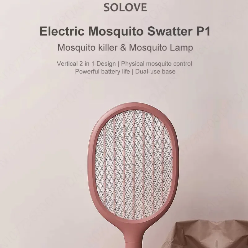 Youpin Solove P1 المنزلية متعددة الوظائف العمودي قاتل الماموس الكهربائي منشة يده يطير القاتل الحشرات البعوض مصباح وظيفة