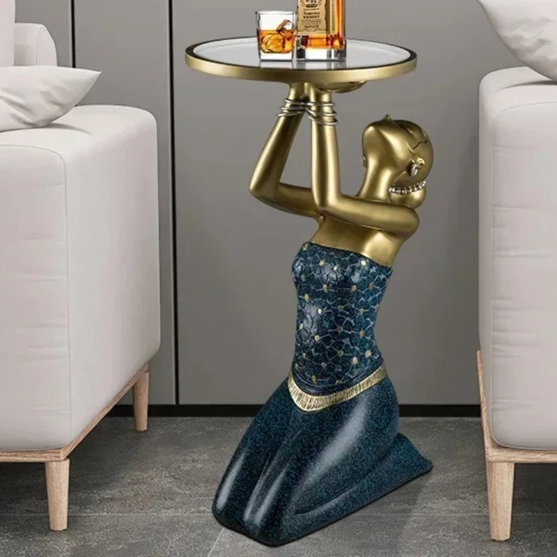 Restaurant Living Room Coffee Tables Corner Low Luxury Modern Coffee Tables Sofa Side Gold Resin Stolik Kawowy Home Furniture