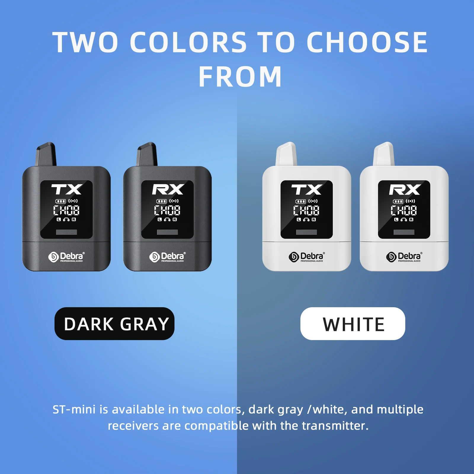 Debra جديد 2.4G ستيريو UHF IEM نظام مراقبة لاسلكي داخل الأذن صوت صغير لمراقبة الصوت الموسيقى البث المباشر