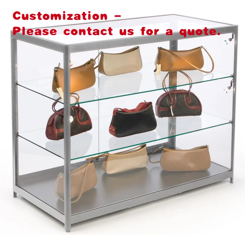 custom.48-Inch Aluminum LED-Lit Display Counter Premium Showcase Product Display
