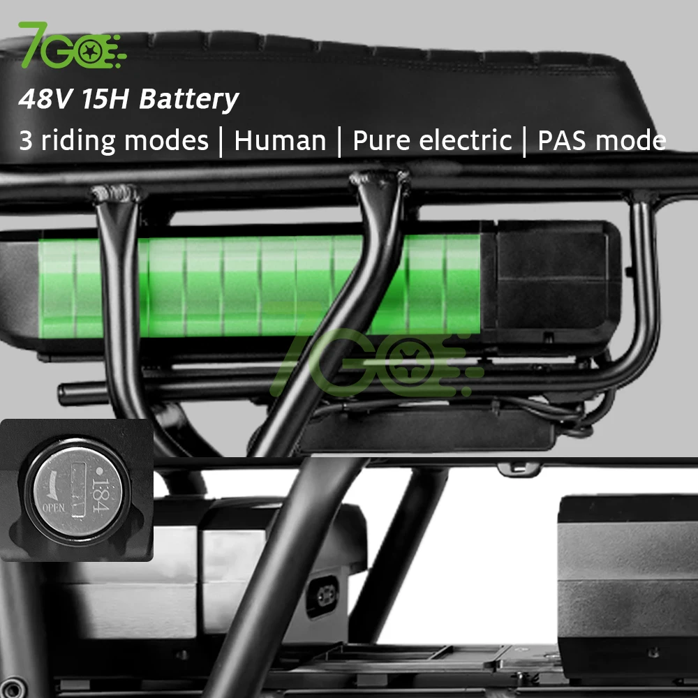 

7GO EU/USA Warehouse Wholesale Electric Bike 16'' Fat Tire Rear Motor Ebike