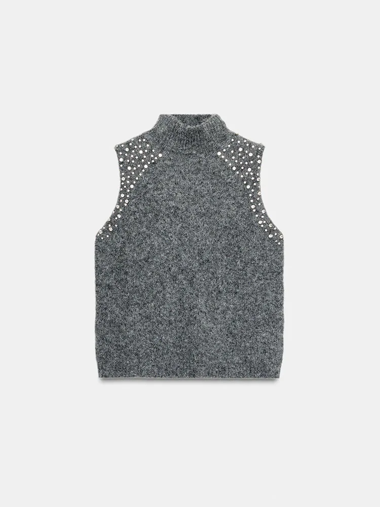 高級婦人服 スウェルビーズトップ 新作 冬コレクション エレガントでファッショナブルなエスニックスタイルの服