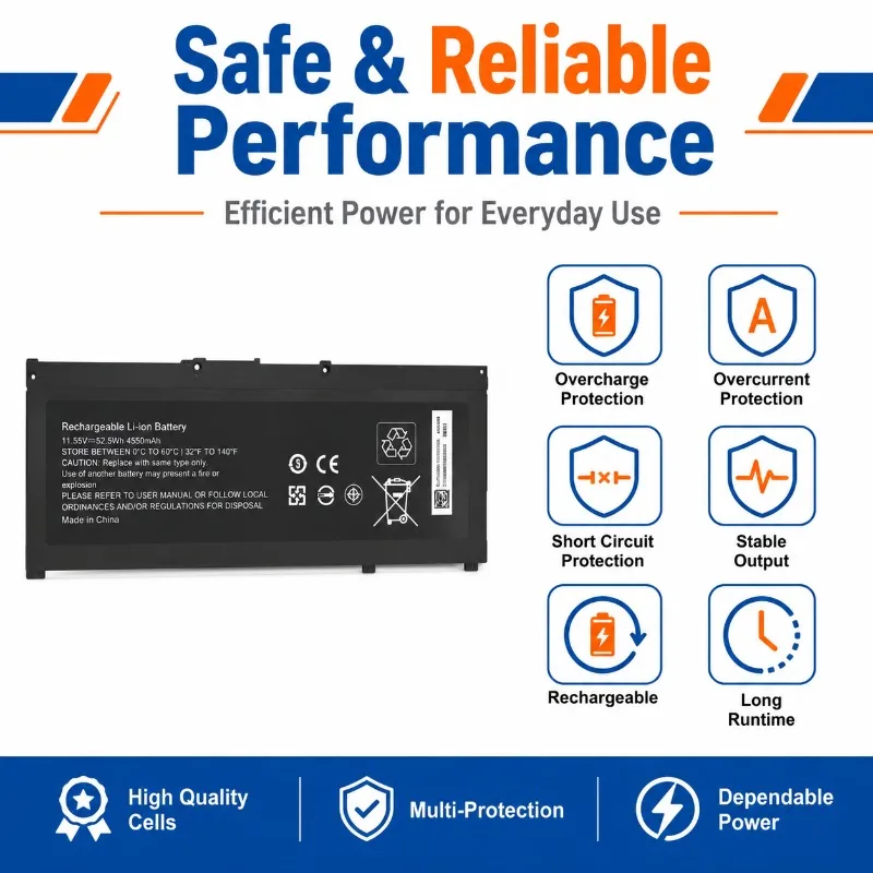 Compatible SR03XL SR04XL TPN-Q211 C133 11.55V Li-ion Rechargeable Replacement Battery for Notebook PC Repair Laptop Battery Pack