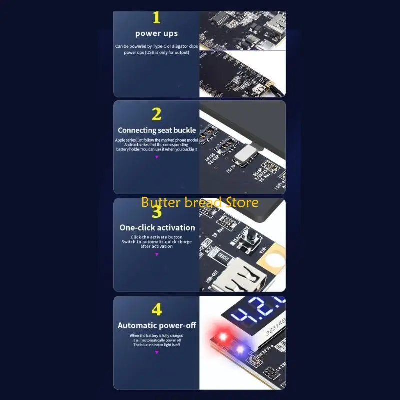 W89C Portable Battery Activation Charging Board Detection Tool for Phone Repair Shops