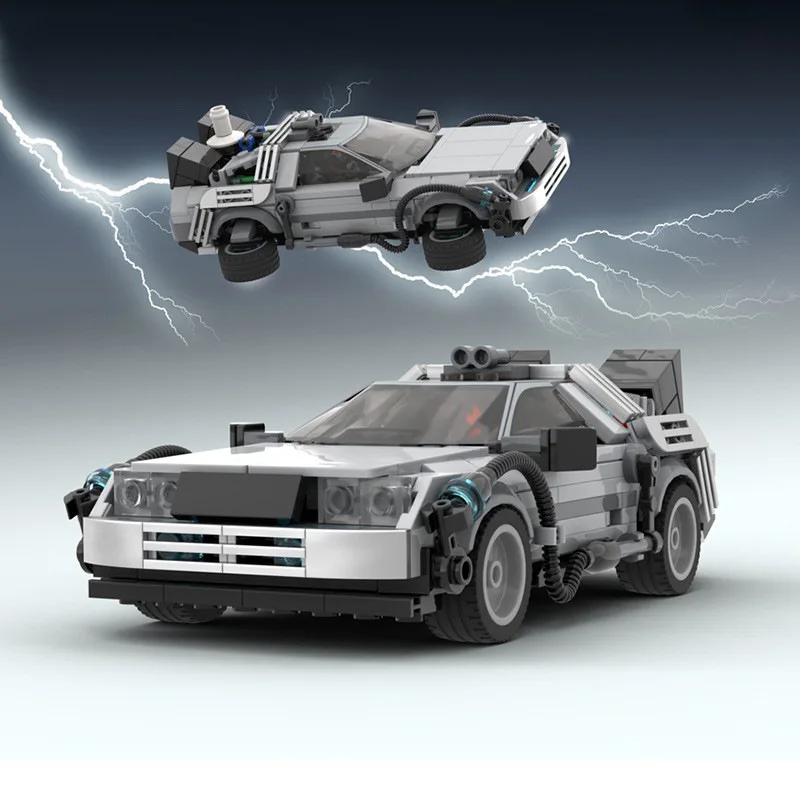 MOC Back to the Future DeLorean Time Machine Speed Champions Cars Building Blocks Bricks Set Kids Toys Gifts For Boys & Girls