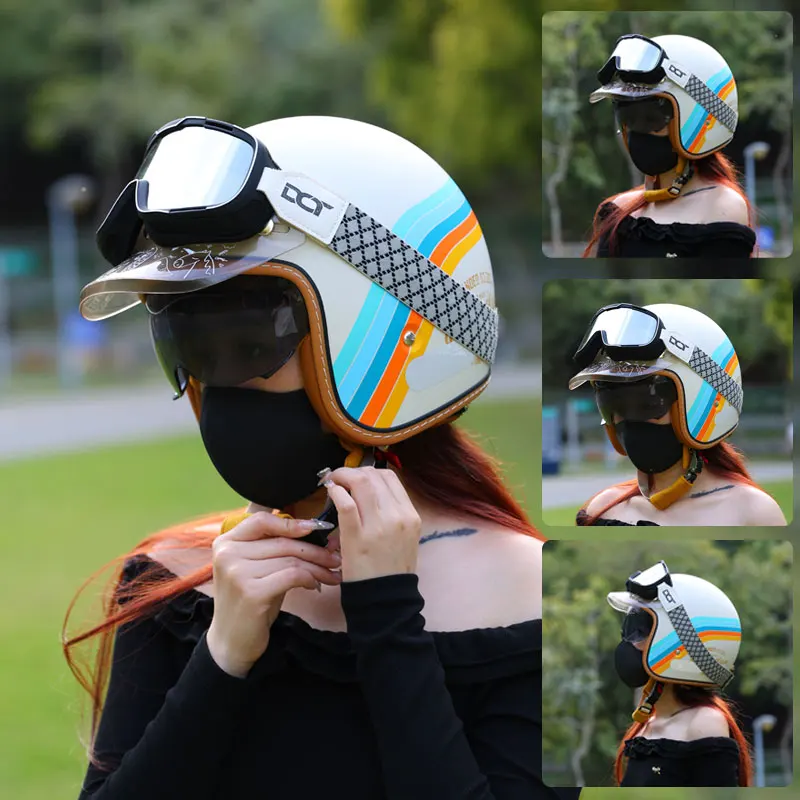 

Мотоциклетный шлем для взрослых в японском и корейском стиле — сертификация Китая 3C, легкий дышащий защитный шлем унисекс 3/4