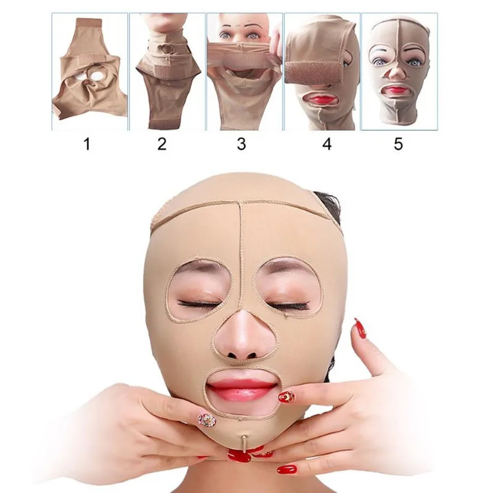 Thin face Tools Health Care Massage Full Face Lift Mask Slimming Facial Massage Bandage S/M/L/XL Lift-up Chin V Face Shaper